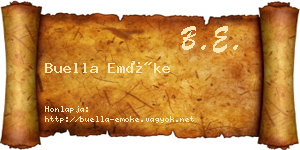 Buella Emőke névjegykártya